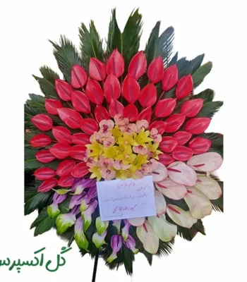 تاج گل افتتاحیه کلاسیک یک طبقه